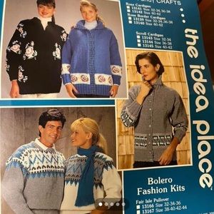 Mary Maxim Fair Isle Sweater Knitting Kits